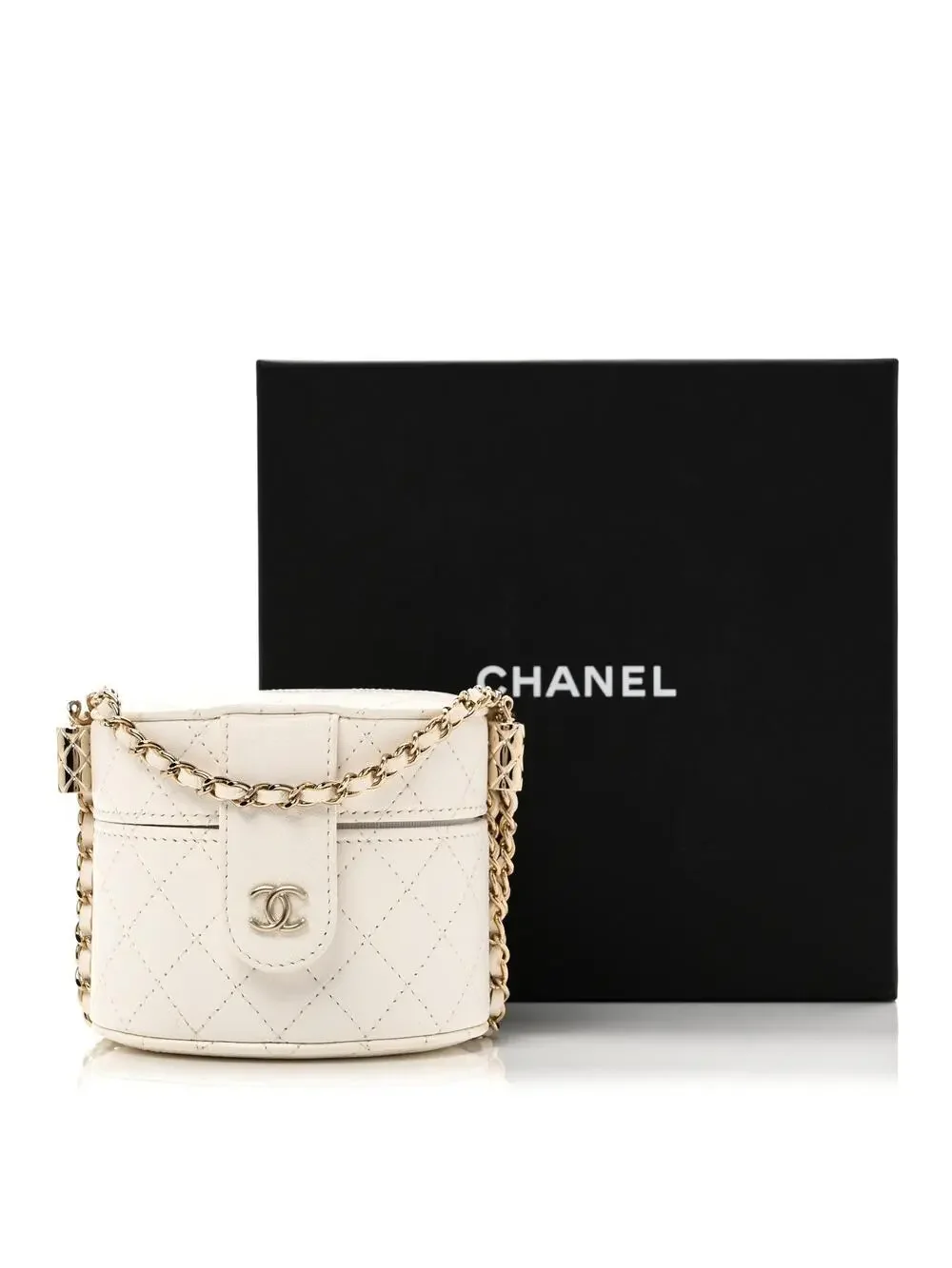 Chanel Lambskin Quilted Round Mini #322109C19B